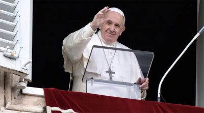 El Papa Francisco, en el Ángelus. Foto: Vatican Media