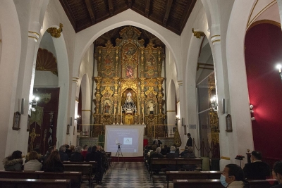 En la presentación de los trabajos de restauración de la capilla de San Miguel Arcángel. Foto archivo.