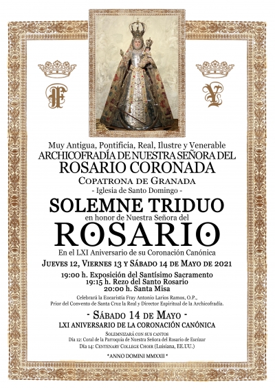 Triduo de la Archicofradía del Rosario en el 61 aniversario de la Coronación Canónica