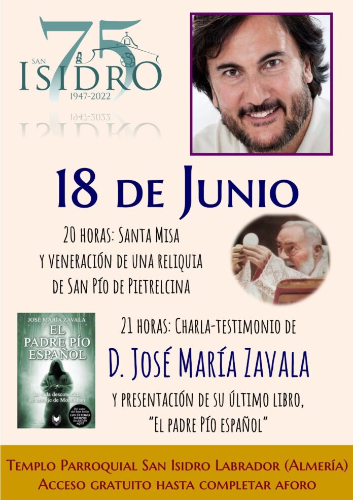 El periodista José María Zavala presentará su último best seller, “el Padre  Pío español” en la Parroquia de Regiones | ODISUR