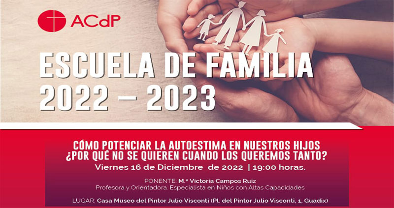“¿Por qué no se quieren los hijos cuando los queremos tanto?”, este viernes en la Escuela de Familia que ofrece la AcdP en Guadix