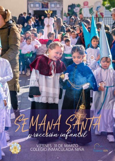 Procesión infantil de Semana Santa en el Colegio Inmaculada Niña