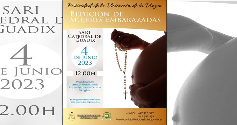 Bendición de mujeres embarazadas, este domingo 4 de junio, en la Catedral de Guadix
