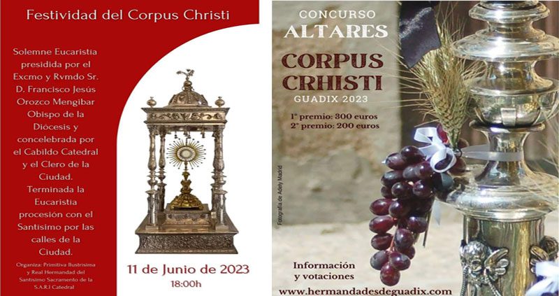 La Misa del Corpus en la Catedral de Guadix será a las 6 de la tarde y después la procesión