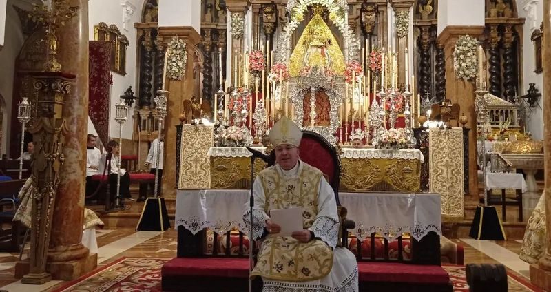 Mons. Orozco presidió el cuarto día de Novena a la Virgen de la Sierra , en Cabra (Córdoba)