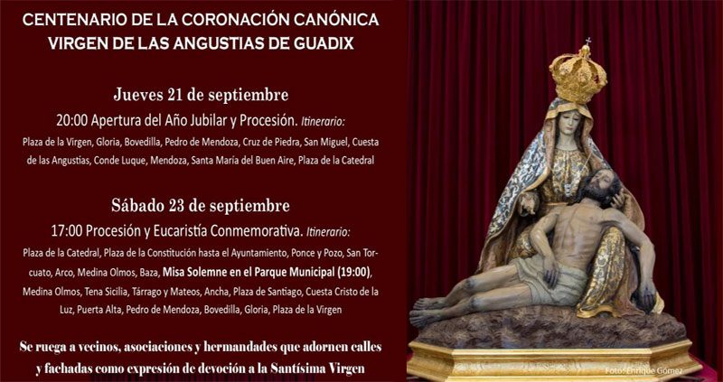 Programación del inicio del Centenario de la Coronación Canónica de la Virgen de las Angustias