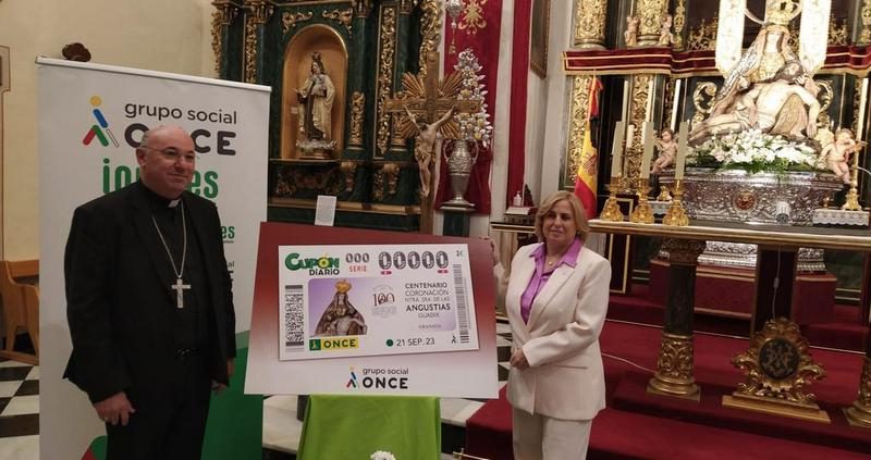 Un cupón de la ONCE dará a conocer por toda España el Centenario de la Coronación de la Virgen de las Angustias, de Guadix