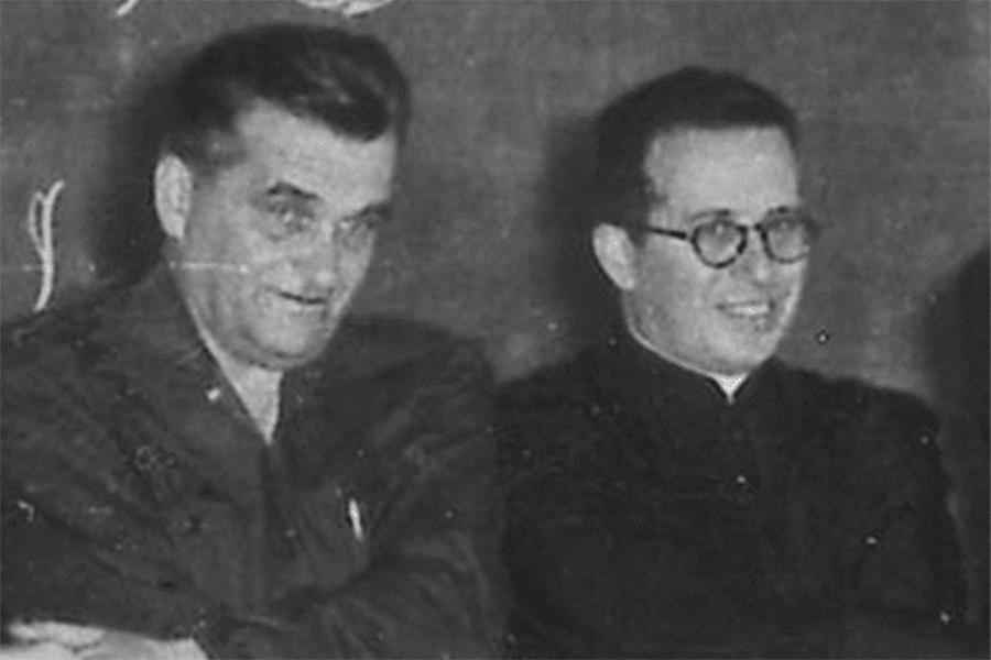 Guillermo Rovirosa junto a Tomás Malagón