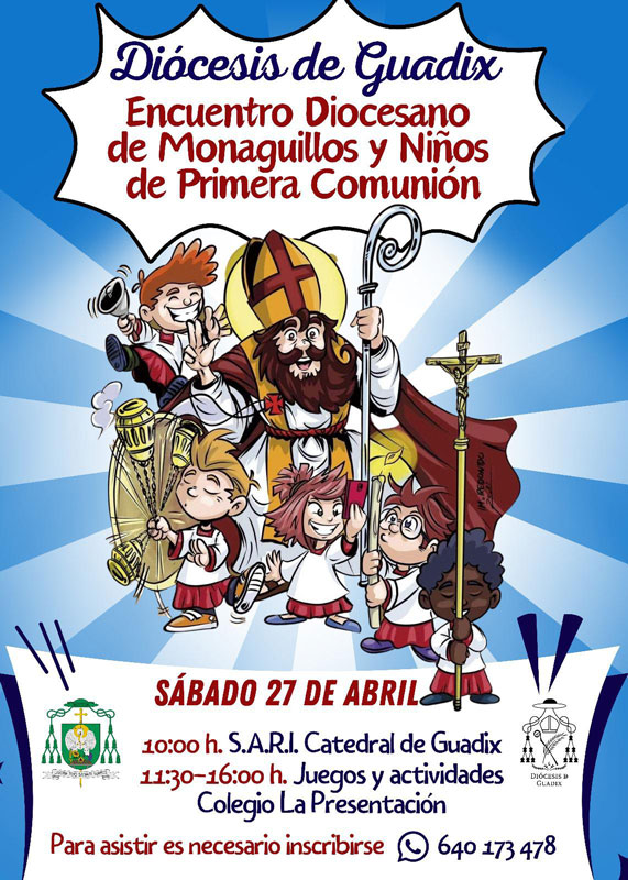 Encuentro Monaguillos y niños 1ª Comunión cartel