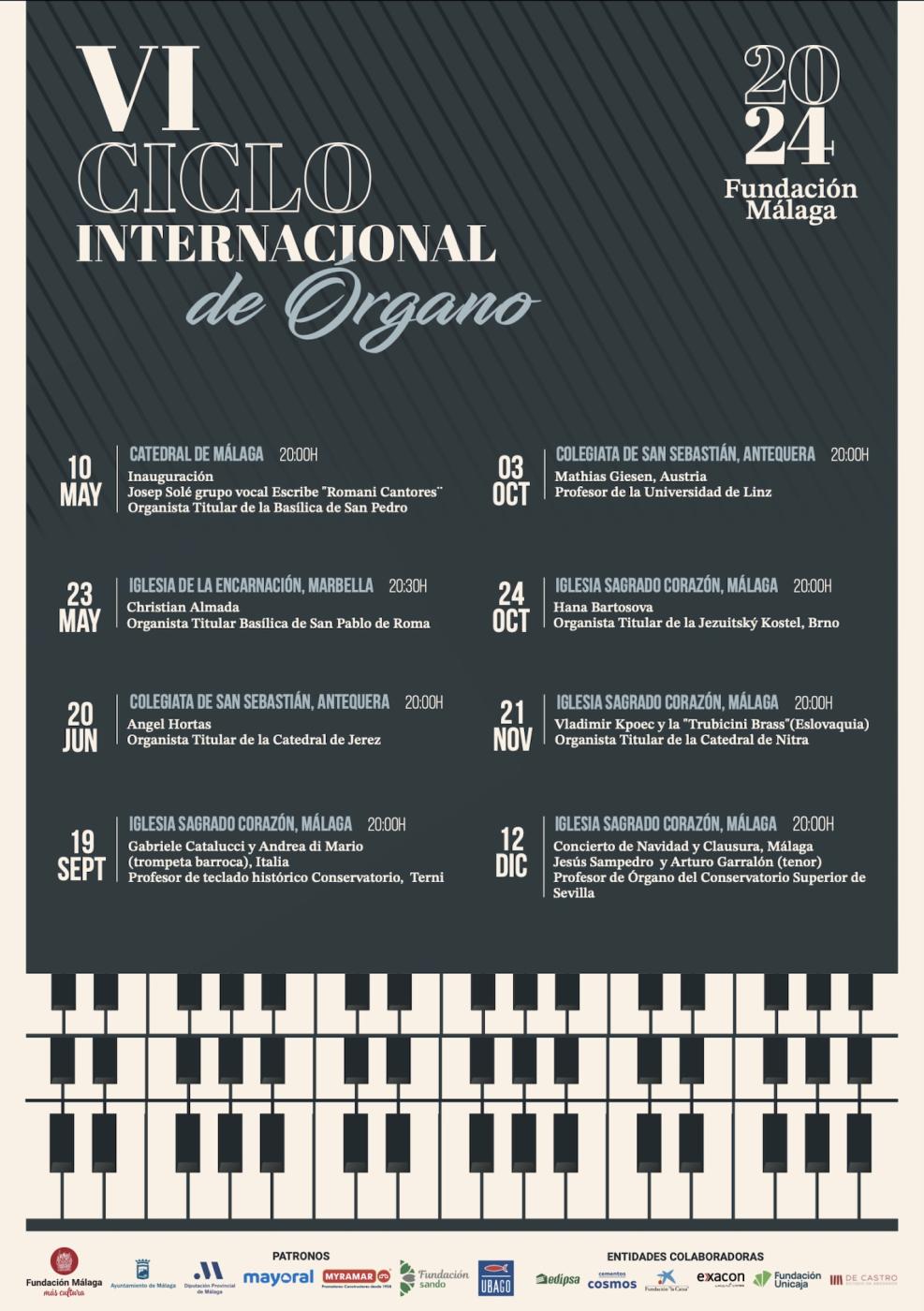 Cartel del VI Ciclo Internacional de órgano
