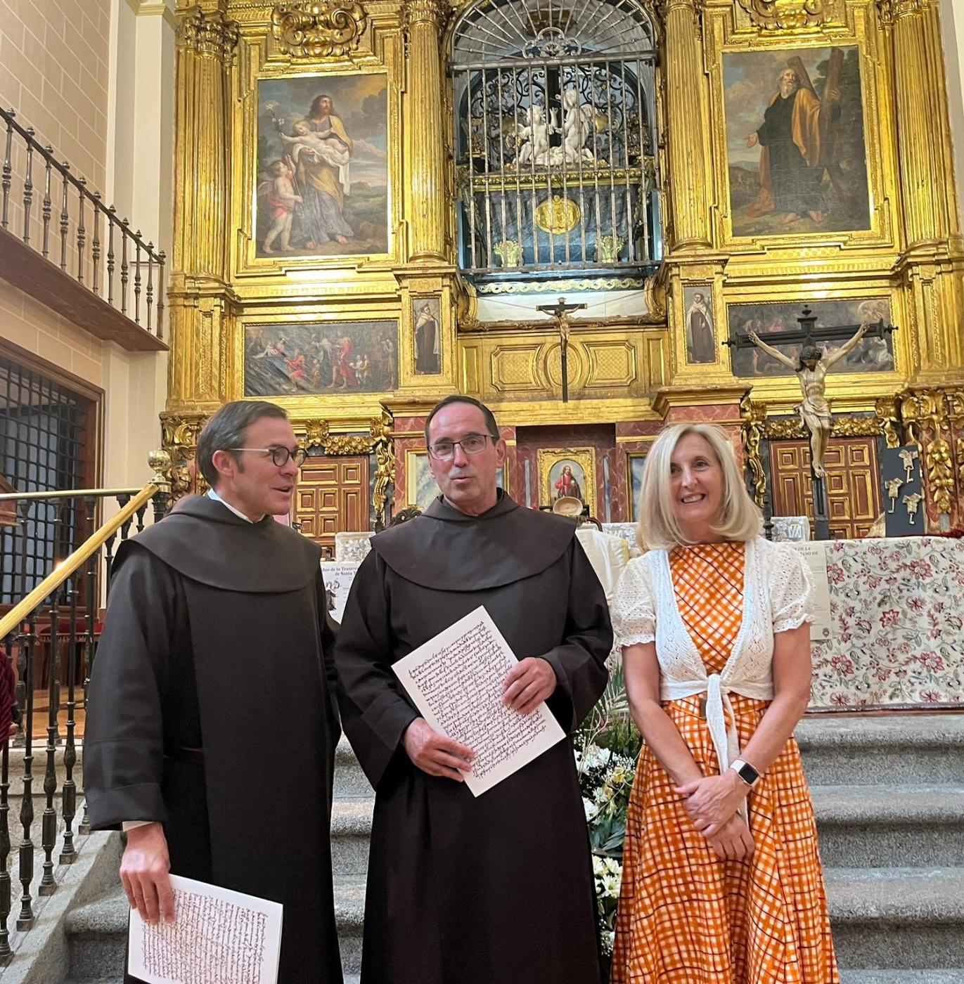 Rueda de prensa de presentación del estudio de los restos de Santa Teresa de Jesús celebrada en la Basílica del Sepulcro de Santa Teresa de Jesús en Alba de Tormes