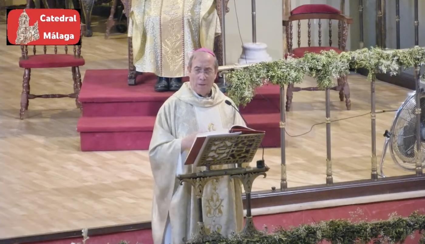 Mons. Francisco Pérez durante la novena a Santa María de la Victoria