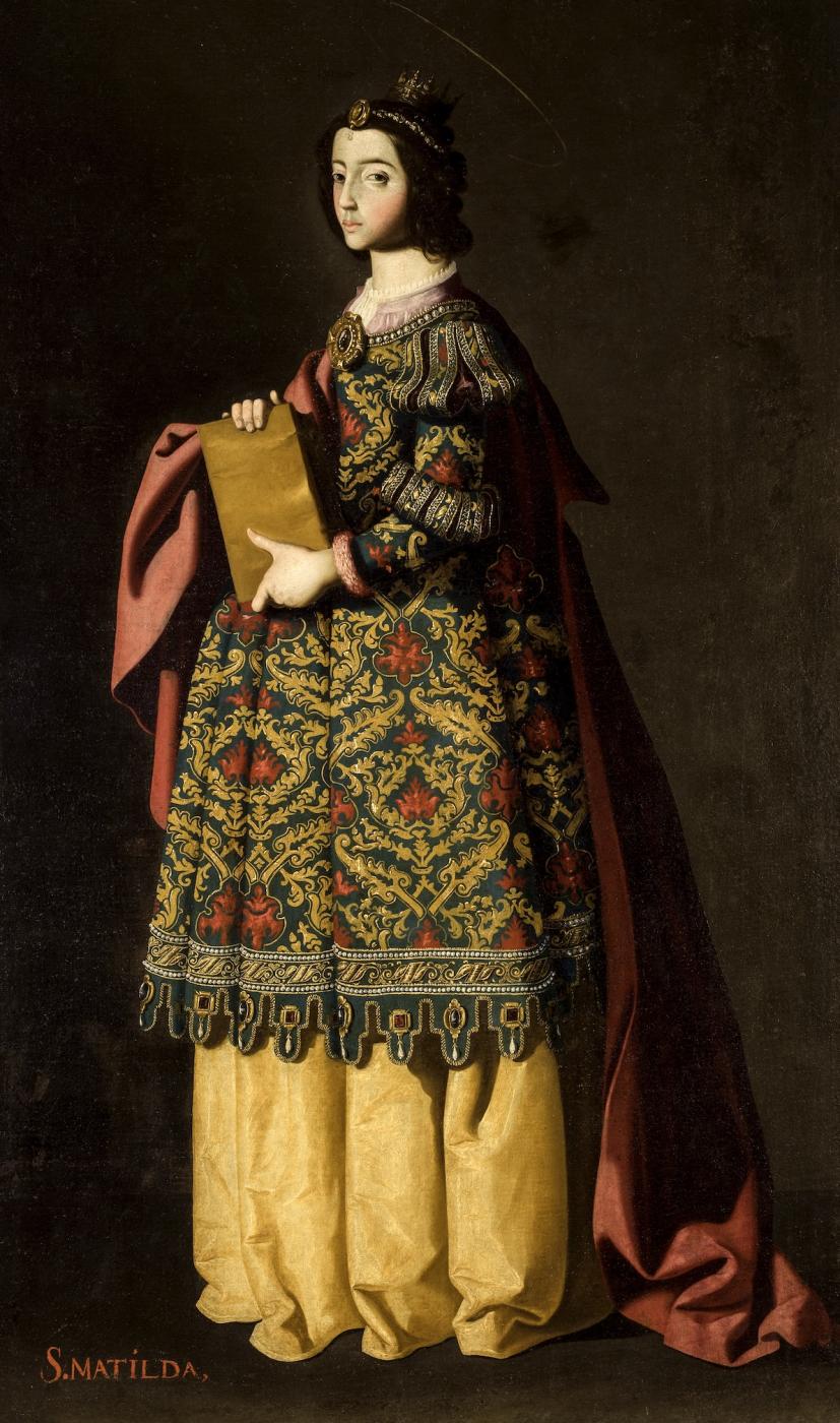 Santa Matilde. c.1640-1650. óleo sobre lienzo, 173 x 103 cm. Museo de Bellas Artes de Sevilla