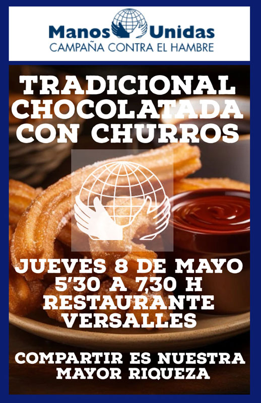 Manos Unidas chocolatada 8 5 25 cartel