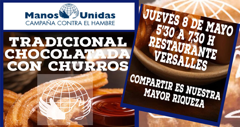 Este jueves 8 de mayo es la chocolatada de Manos Unidas, en Guadix
