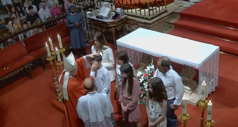 Confirmaciones y vigilia marcan la celebración de Pentecostés en Guadix