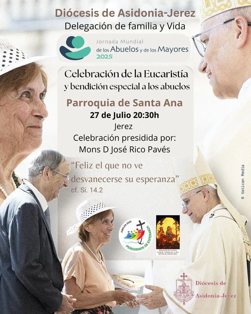 La Diócesis celebra la Jornada de los Abuelos y de los Mayores este domingo 27 en la parroquia de Santa Ana