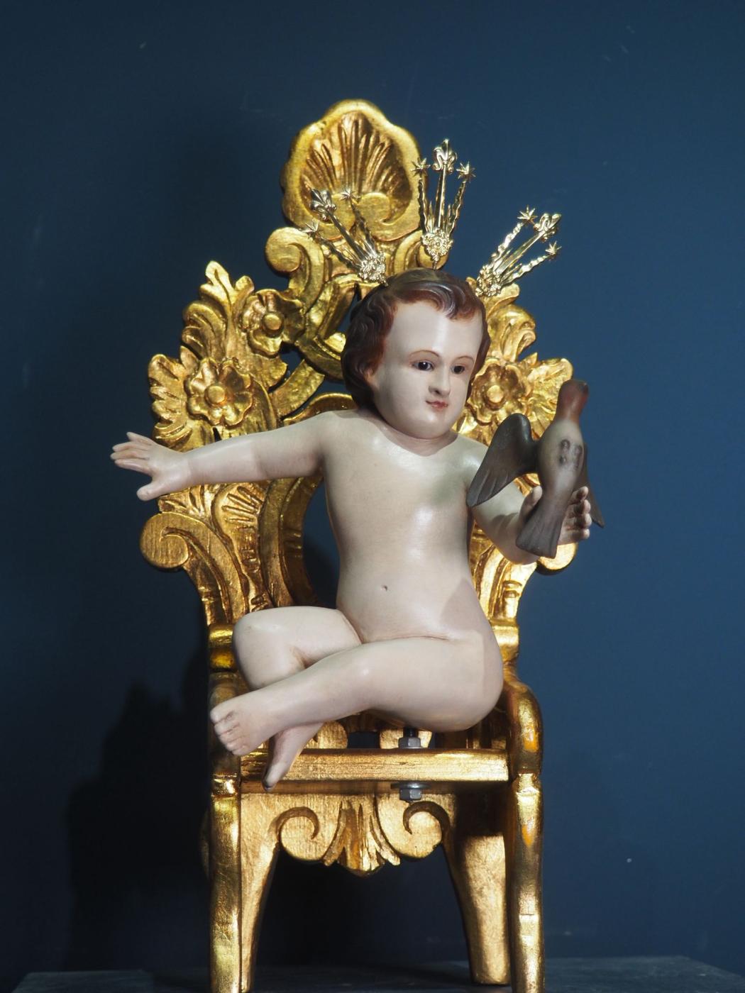 Niño Jesús de la Virgen de Flores (álora) obra del artista malagueño Juan Vega