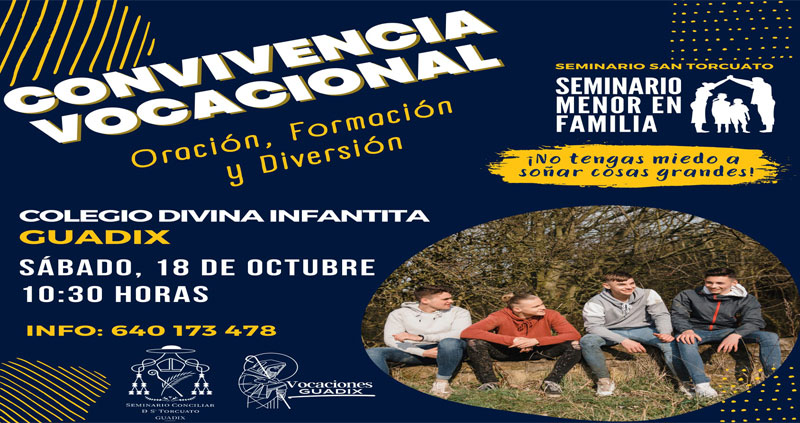 Convivencia Vocacional en Guadix, este sábado 18, para jóvenes y adolescentes