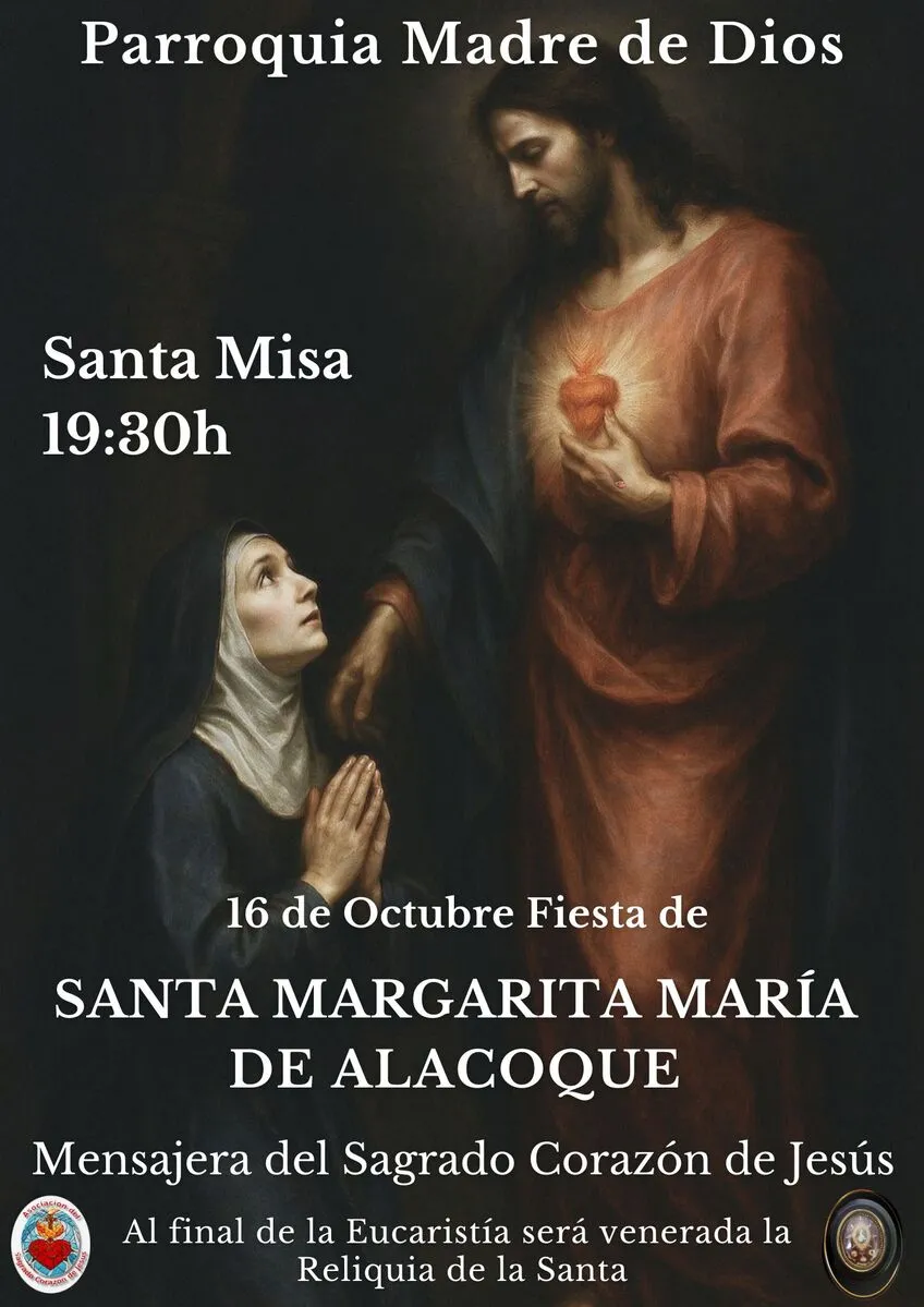 La parroquia de Madre de Dios vivirá la fiesta de Santa Margarita de Alacoque junto a su reliquia