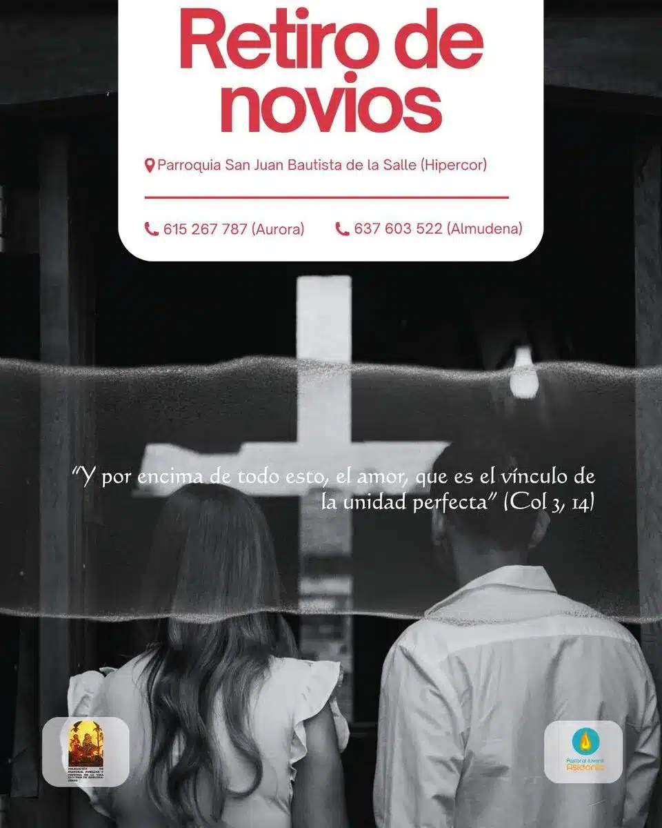 La Pastoral Juvenil y la Pastoral Familiar organiza un retiro para novios con el lema “Caminar con Dios en el centro»