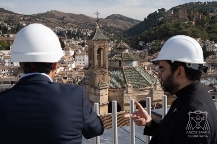 Visita oficial a las obras de la torre de la Catedral