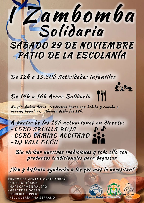 Manos Unidas zambomba 29 11 25 cartel