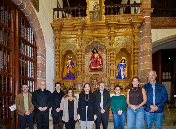 El Cabildo culmina la intervención del retablo del Señor de la Cañita en la Iglesia de la Concepción de Santa Cruz
