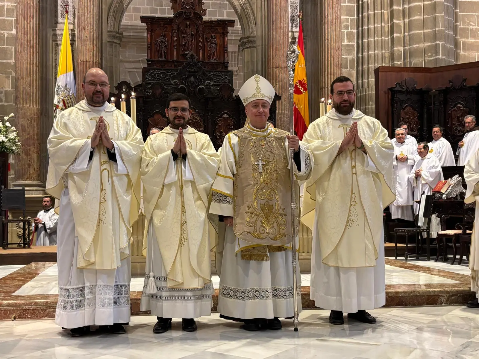 José María, Eduardo y Miguel Ángel ya son sacerdotes del presbiterio de Asidonia-Jerez