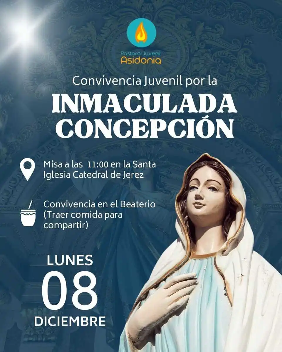 La Pastoral Juvenil organiza una convivencia tras la Eucaristía con motivo de la Solemnidad de la Inmaculada Concepción