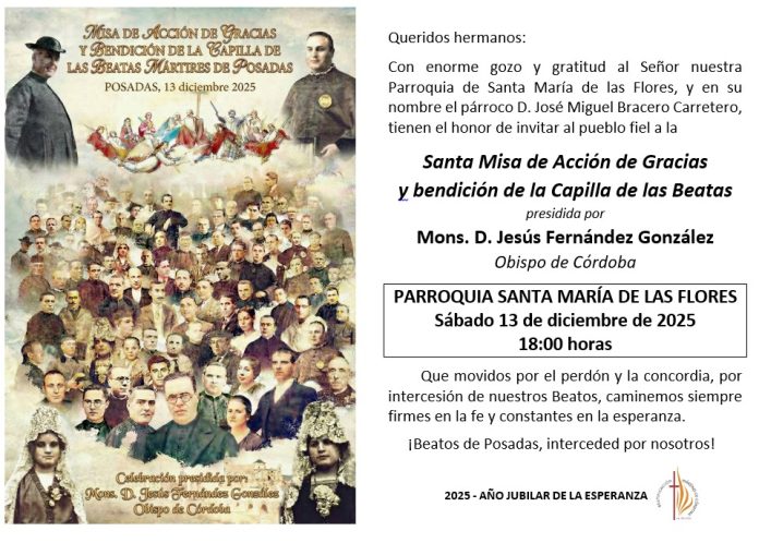 Posadas recordará a sus mártires con una misa de acción de gracias