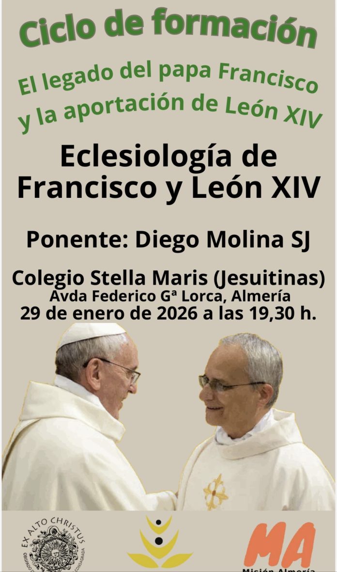 29 ENERO: Diego Molina, SJ, ofrecerá una charla sobre la visión de la Iglesia en Francisco y León XIV