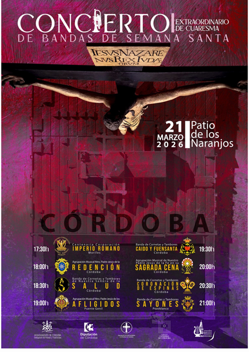 El Patio de los Naranjos acogerá el Concierto Extraordinario de Bandas de Semana Santa