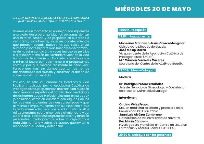 Seglar VII Jornadas Católicos y Vida pública cartel2 20 5 26