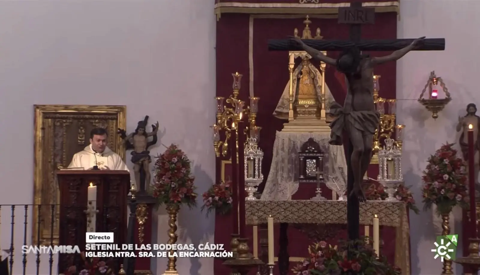 Setenil de las Bodegas protagoniza la Misa de Canal Sur con motivo del 475 aniversario de la Hdad. Vera Cruz