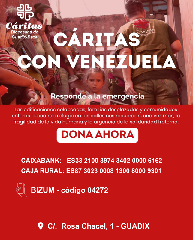 Venezuela Cuentas Cáritas Guadix cartel