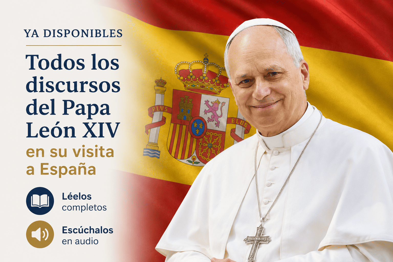 Disponible para su escucha o lectura todos los discursos del Santo Padre en su visita a España