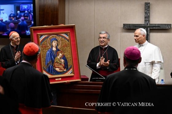 El Papa León XIV visita a los obispos españoles en la CEE (2)
