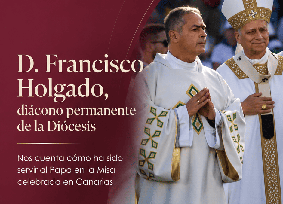«Gracias por el servicio que prestas a la Iglesia»: palabras del Santo Padre a Francisco Holgado tras servir en el altar en la Misa celebrada en Canarias