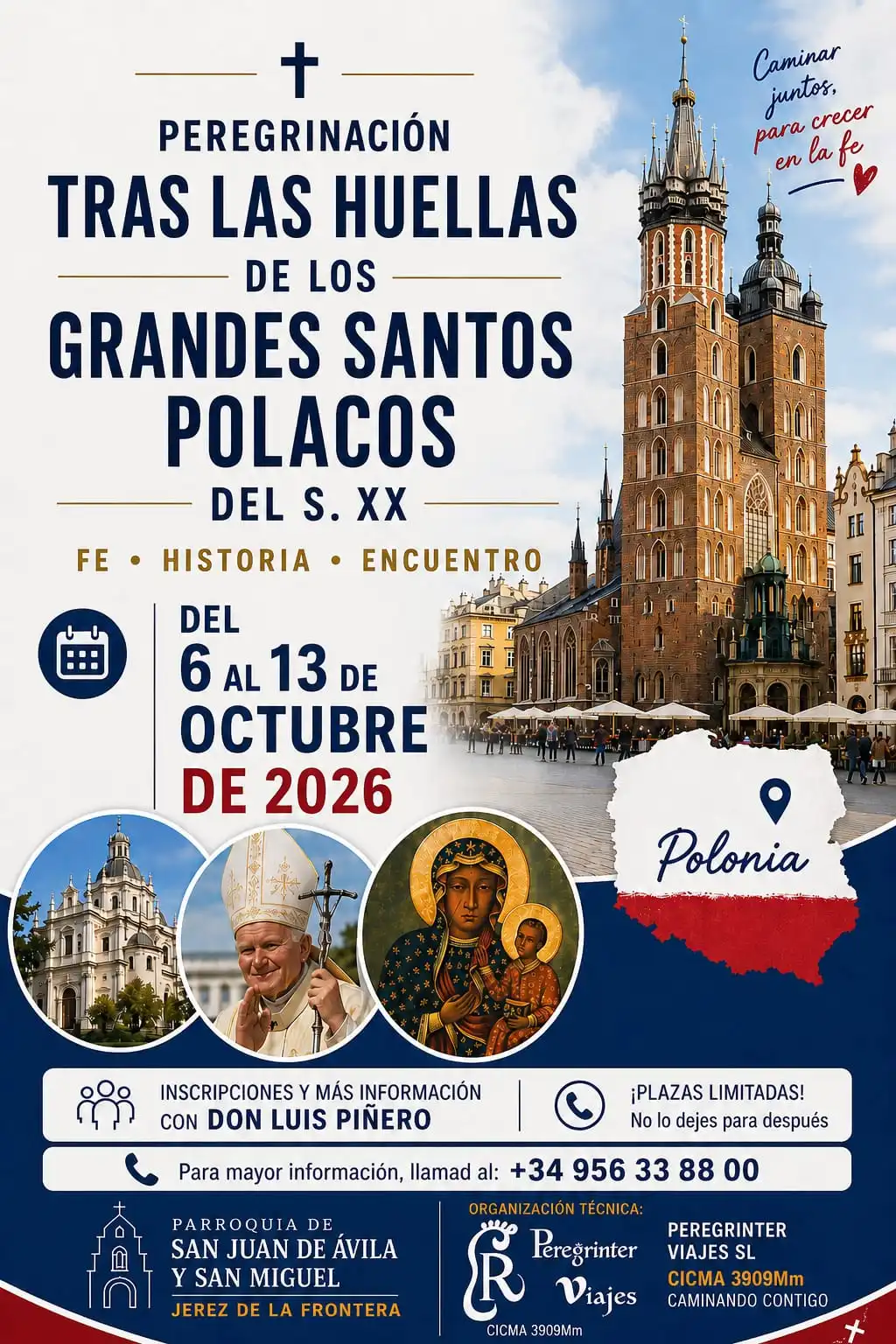 La Parroquia de San Miguel y San Juan de Ávila organiza una peregrinación jubilar a Polonia