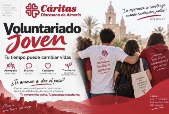 Cáritas Diocesana de Almería abre su Voluntariado Joven a nuevos participantes