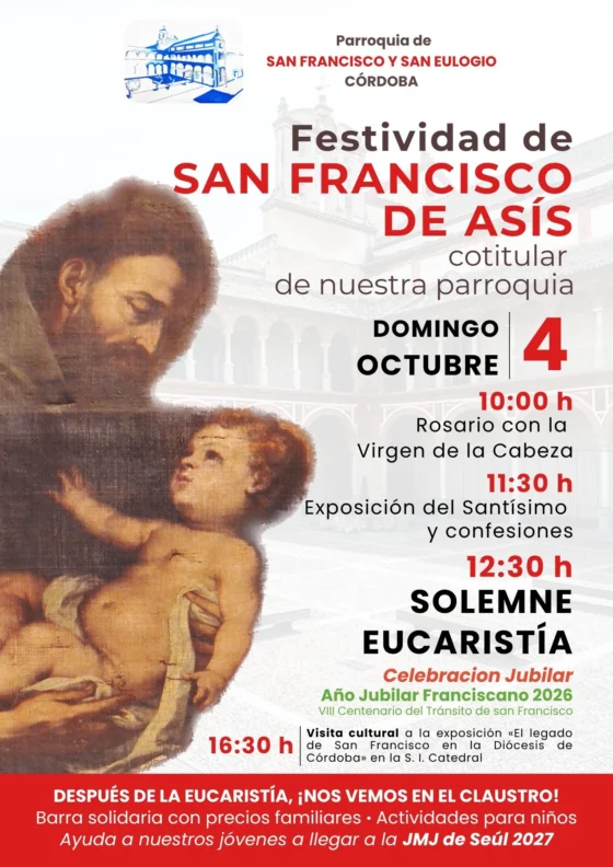 Fiesta de San Francisco de Asís. Celebración jubilar en nuestra parroquia