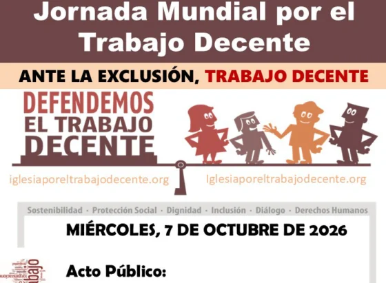 La Diócesis celebrará la Jornada Mundial por el Trabajo Decente