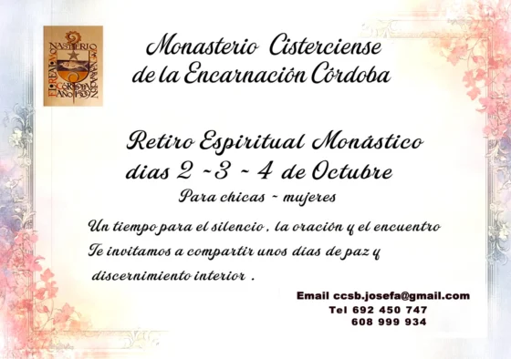Nuevo retiro espiritual en el monasterio de la Encarnación
