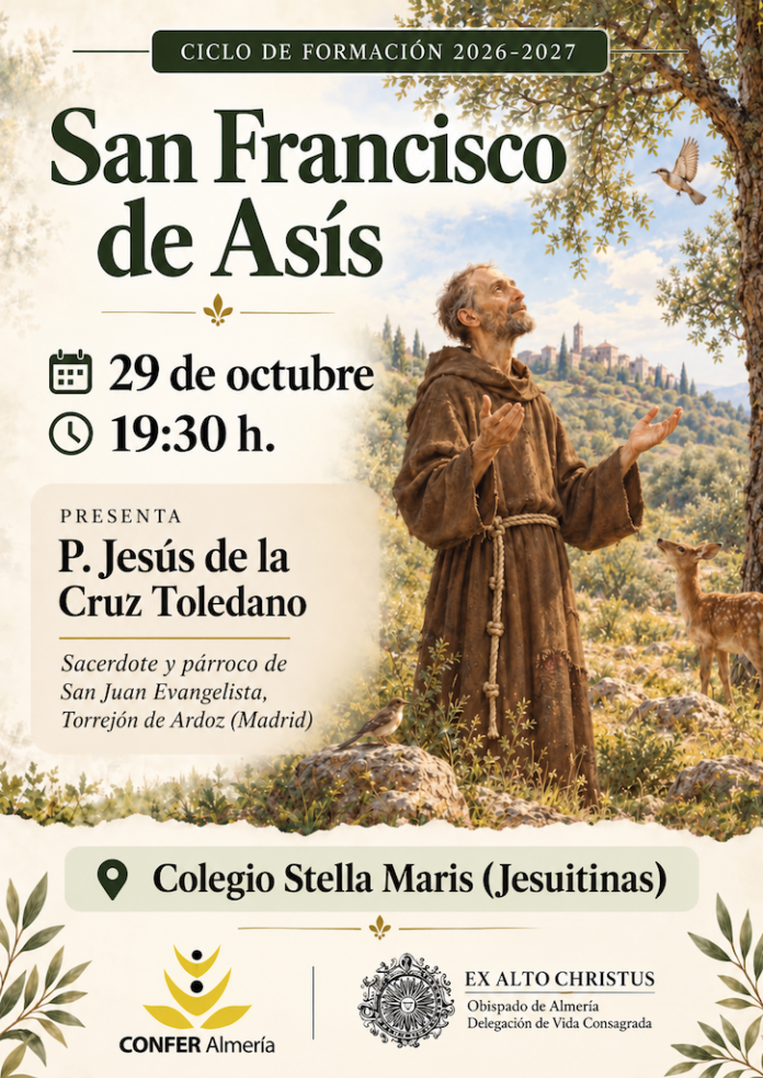 CONFER Almería dedica su próxima conferencia a la figura de San Francisco de Asís