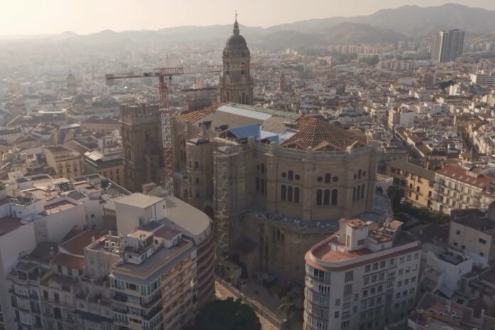 La obra de la Catedral de Málaga, a vista de dron